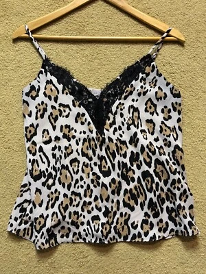Camiseta sin mangas Socialite camisola guepardo leopardo correa de espagueti de gasa S Foto 1 de 3
