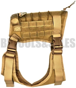Tactical Dog Vest Harness Military K9 Dog Training Vest Working Dog w/ 3 Pouches - Picture 1 of 13