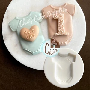 Short Sleeve Baby Bodysuit Silicone Mold, 2" H - Picture 1 of 8