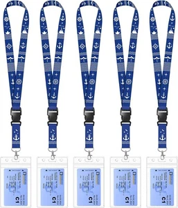 5 Pack Cruise Lanyards with Waterproof ID Holders for Royal Caribbean & More - Picture 1 of 6