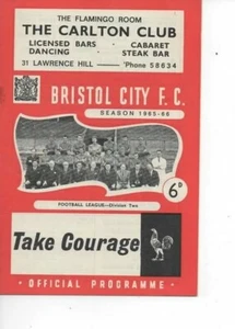 Bristol City v Cardiff City 1965/66 Division 2 - Picture 1 of 1