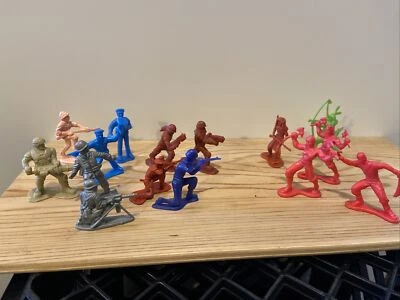 Indians and Mixed Military 2 Inch Toy Figures Vintage Plastic Toy Figures  - Image 1 of 4
