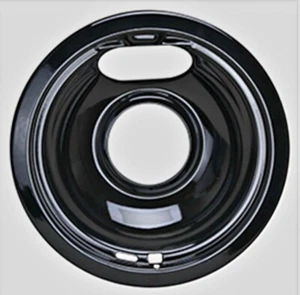 New 2 Pack 6" Black Porcelain Drip W10290353 Fits Whirlpool Manufactured Ranges - Picture 1 of 5