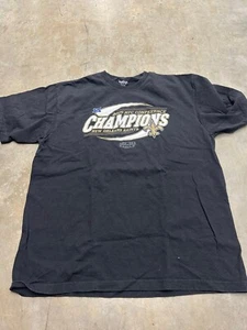 NFL 2009 New Orleans Saints Conference Champions Shirt Mens Large Black Crew - Picture 1 of 3