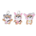 3pcs Mini Dog Plush Toy Cute Soft Puppy Doll Pendant Ornament Gift