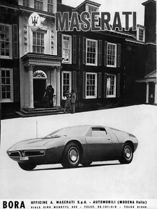 Maserati Bora 1973 anuncio impreso original - Imagen 1 de 1