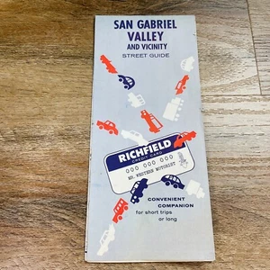 MAPPA VINTAGE Richfield Road Streets CALIFORNIA San Gabriel Valley Vicinity 18 x34 - Foto 1 di 14