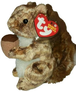 Ty Beanie Baby - NUTTY das Eichhörnchen (5 Zoll) NEU MWMTs Plüschtier Stofftier Spielzeug - Bild 1 von 12