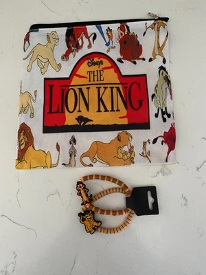 Disney The Lion King Cosmetic Bag w/2 Piece Lion King Bracelet Set - White Bag - Image 1 of 3