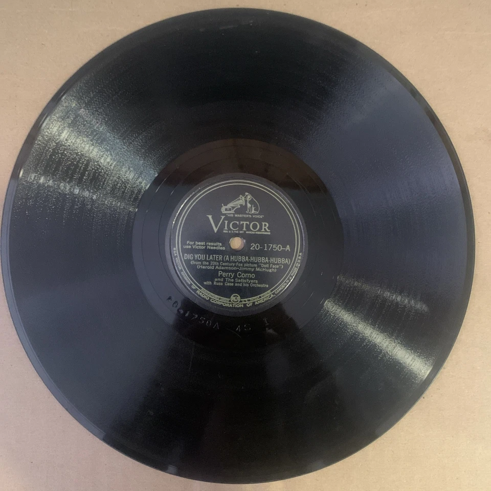 Perry Como, 78 rpm, V+, Dig You Later, Victor 20-1750 Foto 1 de 2