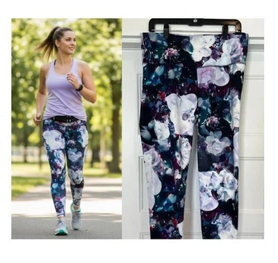 Leggings al tobillo activos Old Navy para mujer talla XL con patrón floral Go-Dry Foto 1 de 4