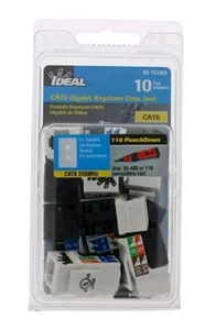 Pack de 10 connecteurs de prise de données Gigabit Keystone Cat6 Rj45 Idc IDEAL - NEUFS ! - Photo 1/4
