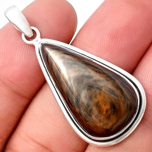 Natural Hypersthene - Canada 925 Sterling Silver Pendant Jewelry P-1050 - Picture 1 of 5