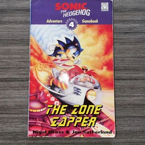 THE ZONE ZAPPER - Sonic the Hedgehog Adventure Gamebook #4 Good Condition RARE - Imagen 1 de 4
