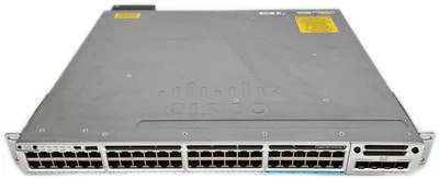 Cisco WS-C3850-12X48U-S 48 Port UPoE Switch 10Gbps NM-2-10G  - Image 1 of 4