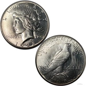 1928 P Peace Silber Dollar ss Stichtag geringe Auflage 1 $ - Bild 1 von 1