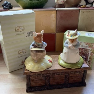 Royal Doulton Brambly Hedge Figurines Mr Saltapple & Poppy Eybright - Picture 1 of 17
