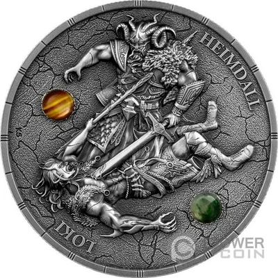 LOKI AND HEIMDALL Ragnarök 2 Oz Silver Coin 10 Mark Germania 2025 - Image 1 of 4