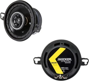 KICKER DSC350 3.5 inch (89mm) Coaxial speakers 80 Watts Peak 4-Ohm Car speakers - Picture 1 of 6