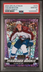 2024-25 O-Pee-Chee Platinum #274 Calum Ritchie Violet Pixels /299 PSA 10 POP 1 - Picture 1 of 2