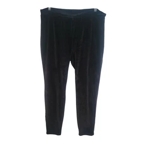 Pantaloni leggings Lands' End velluto pull on donna taglia XL nero casual comodi morbidi - Foto 1 di 7