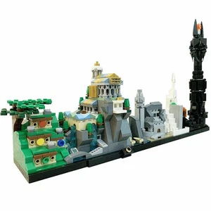 MOC LOTR Minas Tirith Skyline Building Blocks 730 PCS Movie Collector’s Model - Picture 1 of 6