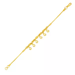 Charmslet de oro amarillo de 22 quilates elegante tentación para mujer - Imagen 1 de 3