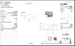 1.10 CT- OVAL DIAMOND- D COLOUR, VVS1 CLARITY, XX- CVD, IGI CERTIFIED. - Picture 1 of 4