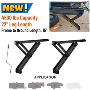2pk RV Stabilizer Jacks 4000lbs Frame Mount for Leveling Travel Trailer Camper - Picture 1 of 3