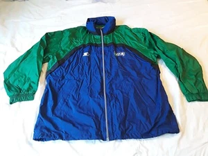 Chaqueta cortavientos con capucha vintage años 90 Seattle Seahawks Starter para hombre XL~9 - Imagen 1 de 12