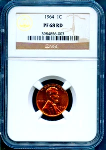 1964 1C Lincoln Head Memorial Small Cent Proof 68 NGC # 3984856-003 + Bonus - Picture 1 of 4