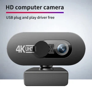 4K Full HD --Webcam für PC --Webkamera Neue Mini --Web --Cam mit Mikrofon USB - Bild 1 von 12