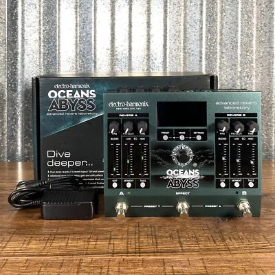 Electro-Harmonix EHX Oceans Abyss Advanced Reverb Laboratory Guitar Effect Pedal - Image 1 of 4