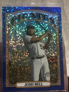 2021 Topps Heritage Chrome Blue Sparkle #309 Josh Bell