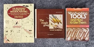 Woodcarving Woodworking 3 Book Lot Beginner Sculpture Tools Vintage How-To - Bild 1 von 24