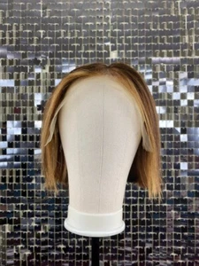 Human Hair 10 Inch Bob Highlighted Honey Blonde 13x6 Lace Front - Picture 1 of 10