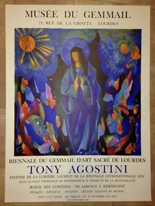 TONY AGOSTINI 1971-72 AFFICHE LITHOGRAPHIE ORIGINALE MUSEE DU GEMMAIL - Picture 1 of 1