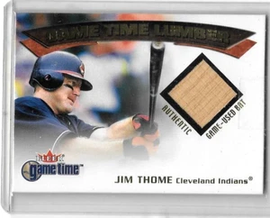 JIM THOME 2001 FLEER  GAME TIME LUMBER GAME USED BAT - INDIANS - Picture 1 of 1