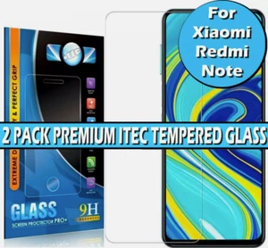 2x PACK - Tempered Glass Screen Protector For Xiaomi Redmi Note 7 8 9 10 11 Pro - Picture 1 of 6