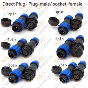 SD13 2 3 4 5 6 7Pin Waterproof Aviation Cable Connector,LED Light Wire Connector - Picture 1 of 14