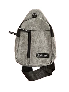 Waterproof Men's Sling Crossbody Bag Chest Shoulder Messenger Backpack Gray - Picture 1 of 7