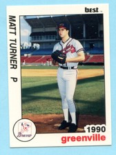 1990 Minor League Matt Turner- Greenville Braves- Box 122