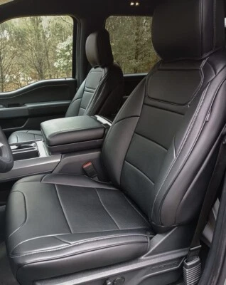 MOTOPTES 汽车座椅皮革套适用于 2009 - 2023 福特 F250 F-250 耐用座垫 — 第 1/4 张图片