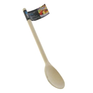 Beechwood Wooden Cooking Baking Spoon 12" Chef Aid Kitchen Catering Non-Stick - Picture 1 of 2