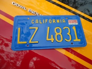 CALIFORNIA 1970s LICENSE PLATE CLEARED PPG DELTRON MINT RARE FREE SHIPP VINTAGE - Picture 1 of 4