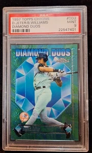 1997 Topps Chrome Diamond Duos DEREK JETER /B. WILLIAMS #DD2 PSA 9 MINT 22547401 - Picture 1 of 2