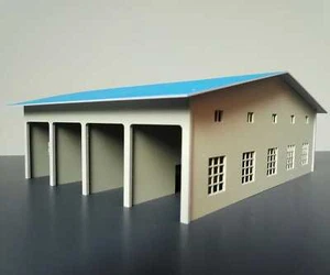 1/87 HO Scale Diorama Building Model Train Layout Bus Depot Engine Shed Garage - Picture 1 of 2