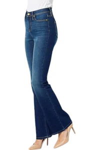 IMAN Global Chic Women's Flare-Leg Jean Indigo - Picture 1 of 1