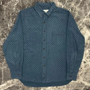 Taylor Stitch Shirt Mens 42 Large The Jack Indigo Star Long Sleeve Button Down - Picture 1 of 6