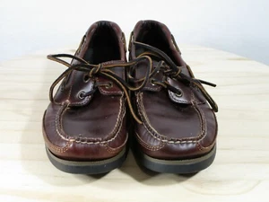 Sperry Top-Sider Stingray Brown Square-Toe Deck Shoe Men's Size 8M 0578633 - Picture 1 of 9